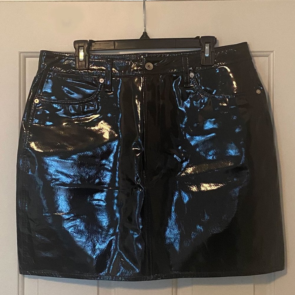 Rag & Bone Patent Leather Mini Skirt